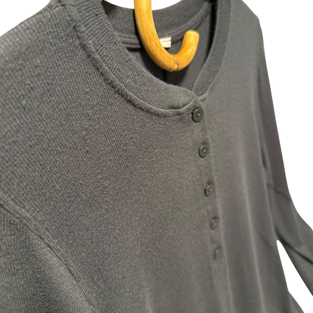 Lululemon | Hold Tight Long Sleeve Henley Black Ribbed Shirt - Picture 6 of 14